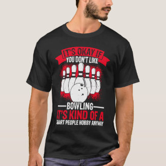 Bowling Ball Pin Bowler Strike Bowling Fanatic Bow T-shirt