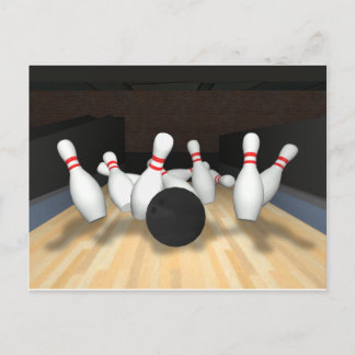 Bowling Ball & Pins: 3D-model: Briefkaart