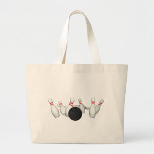 Bowling Ball & Pins: 3D-model: Grote Tote Bag