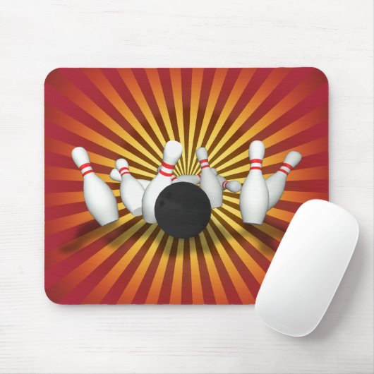 Bowling Ball & Pins: 3D-model: Mousepad Muismat (Met muis)