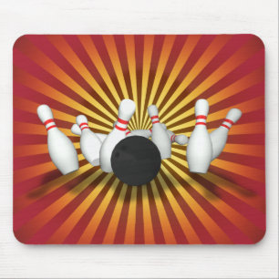 Bowling Ball & Pins: 3D-model: Mousepad Muismat