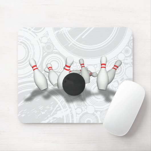 Bowling Ball & Pins: 3D-model: Mousepad Muismat (Met muis)
