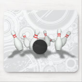 Bowling Ball & Pins: 3D-model: Mousepad Muismat (Voorkant)