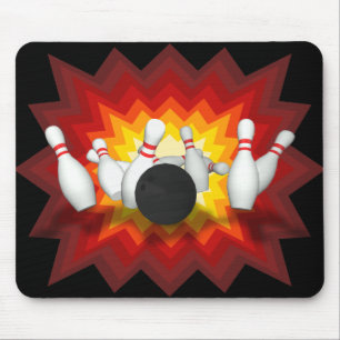 Bowling Ball & Pins: 3D-model: Mousepad Muismat