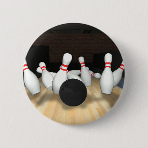 Bowling Ball & Pins: 3D-model: Ronde Button 5,7 Cm