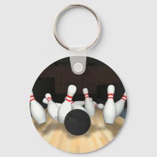Bowling Ball & Pins: 3D-model: Sleutelhanger