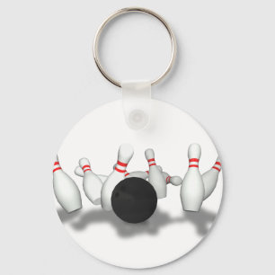Bowling Ball & Pins: 3D-model: Sleutelhanger