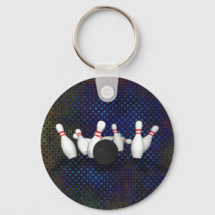 Bowling Ball & Pins: 3D-model:Sleutelhanger Sleutelhanger