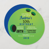 BOWLING BALL ROUND Anniversaire Fête Invitation (Devant / Derrière)