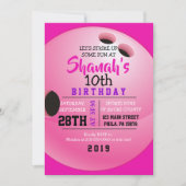 BOWLING BALL ROUND Anniversaire Fête Invitation (Devant)