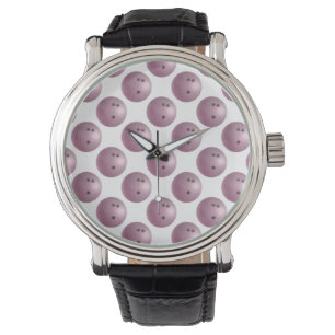 Bowling Ball Roze Horloge