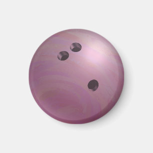Bowling Ball Roze Magneet