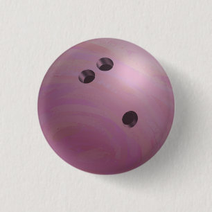 Bowling Ball Roze Ronde Button 3,2 Cm
