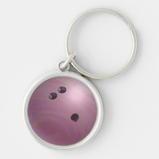 Bowling Ball Roze Sleutelhanger (Voorkant)