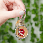 Bowling Ball-schoen en -pin met uw eigen naam Sleutelhanger (Hand)