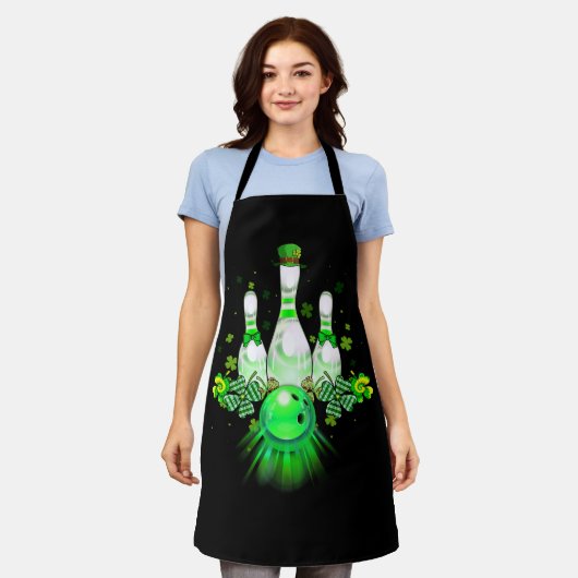 Bowling Ball Shamrock Leprechaun St Patricks Day B Schort (Gedragen)