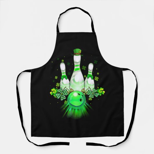 Bowling Ball Shamrock Leprechaun St Patricks Day B Schort (Voorkant)