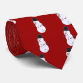 Bowling Ball Snowman Kerstmis Stropdas (Opgerold)