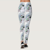 Bowling Ball Snowman Leggings de Noël (Dos)