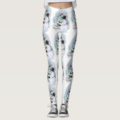 Bowling Ball Snowman Leggings de Noël (Devant)