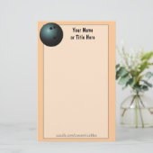 Bowling Ball Stationery Briefpapier (Staand voorkant)