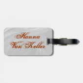 Bowling Ball Tiger Oranje Bagagelabel (Achterkant horizontaal)