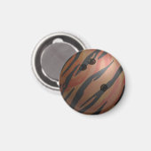 Bowling Ball Tiger Oranje Magneet (Voorkant / Achterkant)