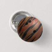 Bowling Ball Tiger Oranje Ronde Button 3,2 Cm (Voorkant /achterkant)