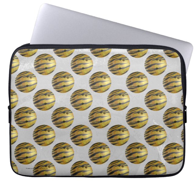 Bowling Ball Tiger Yellow Laptop Sleeve (Voorkant)