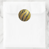 Bowling Ball Tiger Yellow Ronde Sticker (Tas)