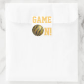 Bowling Ball Tiger Yellow Vierkante Sticker (Tas)