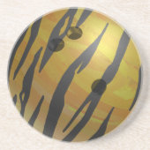 Bowling Ball Tiger Yellow Zandsteen Onderzetter (Voorkant)