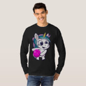 Bowling Ball Unicorn Bowling Team Strike Bowler Bo T-shirt (Voorkant volledig)