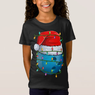 Bowling Ball Xmas verlichtings-kerstbal T-shirt