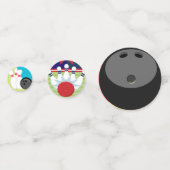 Bowling Balls en Bowling Pins Confetti (Achterkanten)