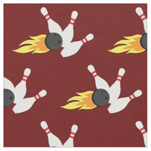 Bowling Balls en Flaming Pins Sports Stof