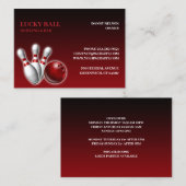 Bowling/Bar Chubby Visitekaartje (Voorkant / Achterkant)