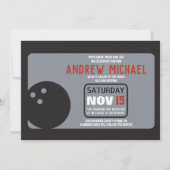 BOWLING Bar Mitzvah Invitation (Devant)