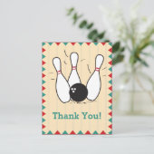 Bowling Bedankt Briefkaart (Staand voorkant)