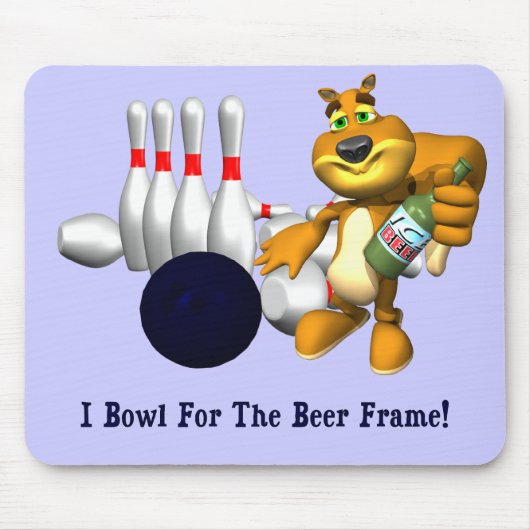 Bowling Beer Lijst Muismat (Voorkant)