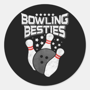 Bowling Besties Ronde Sticker