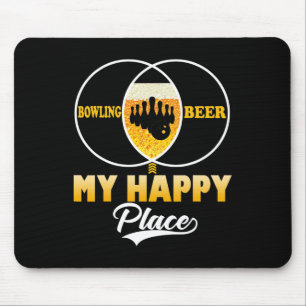 Bowling Bier Mijn Gelukkige Plek Grappig Perfect C Muismat