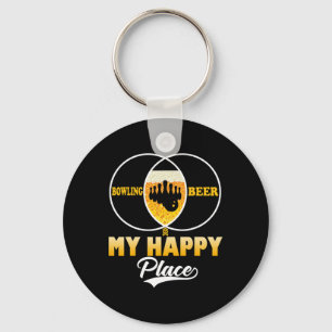 Bowling Bier Mijn Gelukkige Plek Grappig Perfect C Sleutelhanger