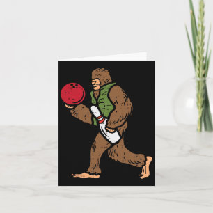 Bowling Bigfoot Funny Bowler Sasquatch Boys Kinder Kaart