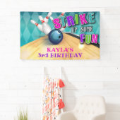 Bowling Birthday Banner - Girl (Insitu)