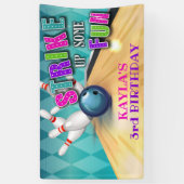 Bowling Birthday Banner - Girl (Verticaal)