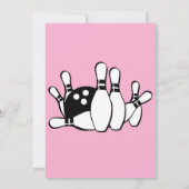Bowling Birthday Card Uitnodiging (Achterkant)