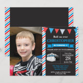 Bowling Birthday Invitation 1st Birthday Party Kaart (Voorkant / Achterkant)