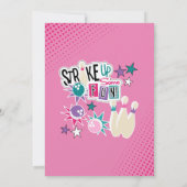 Bowling Birthday Invitation for Girls Kaart (Achterkant)