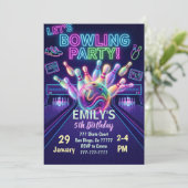 Bowling Birthday Invitation Strike Up Some Fun (Debout devant)